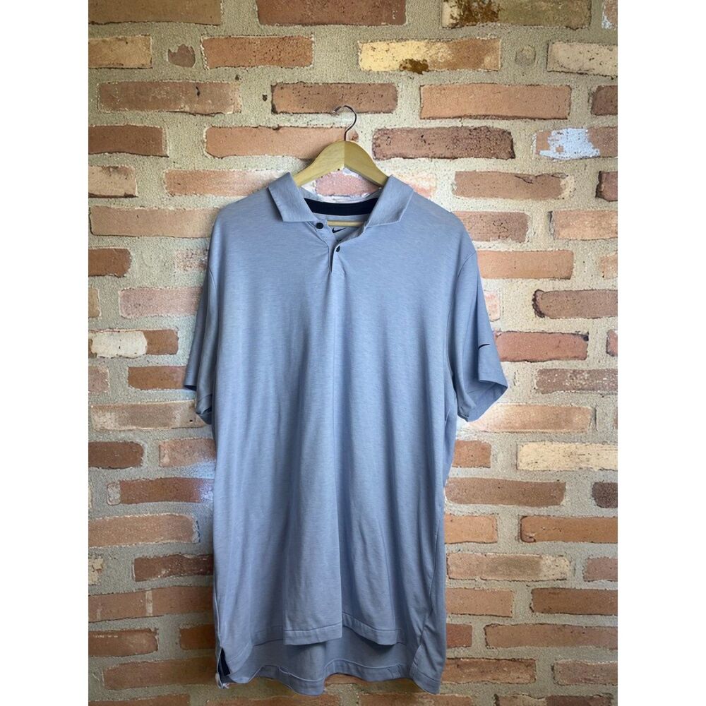 Nike Dri-Fit Light Gray Golf Polo Shirt – Size L